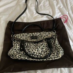 Kate Spade small Leslie Marble Hill Crossbody cream and black